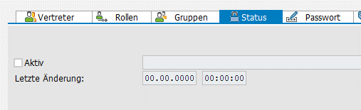 Zustand nach Anlegen des Benutzers