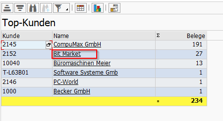 Bereich "Top-Kunden"