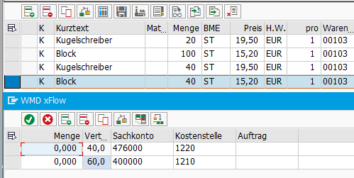 Kontierung Position 4