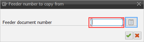 Entry of the source document number