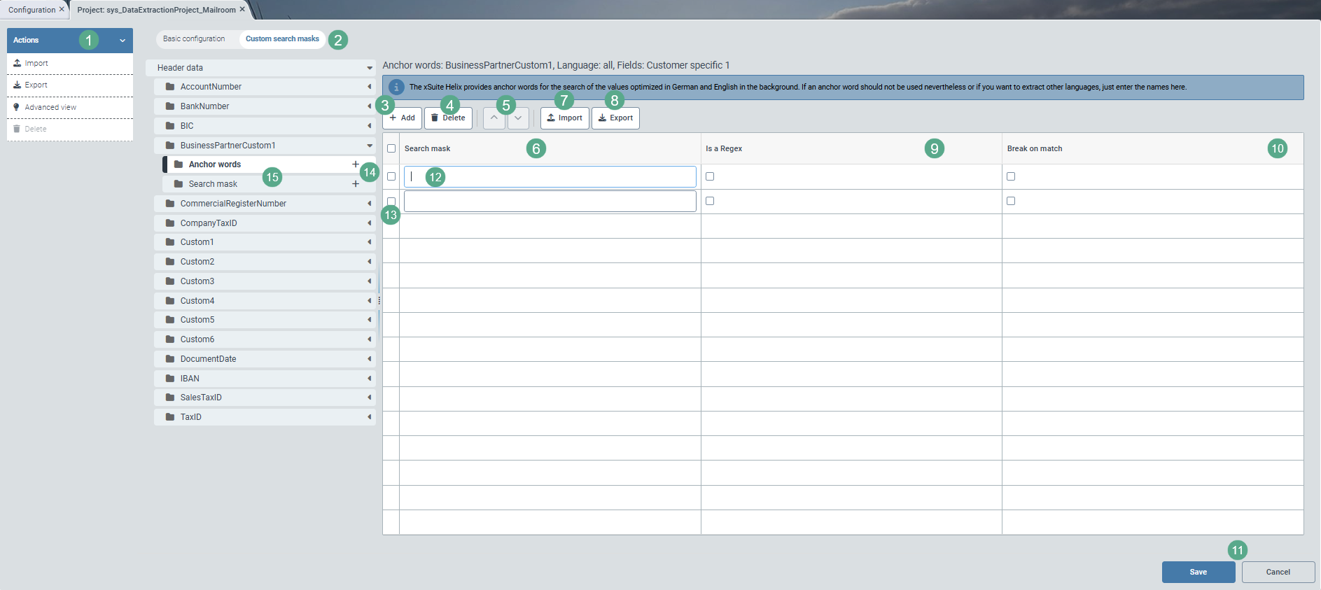 Helix Konfig Capture V2 Extraktion_Mailroom_custom_anchor words_search masks_Posnr.EN