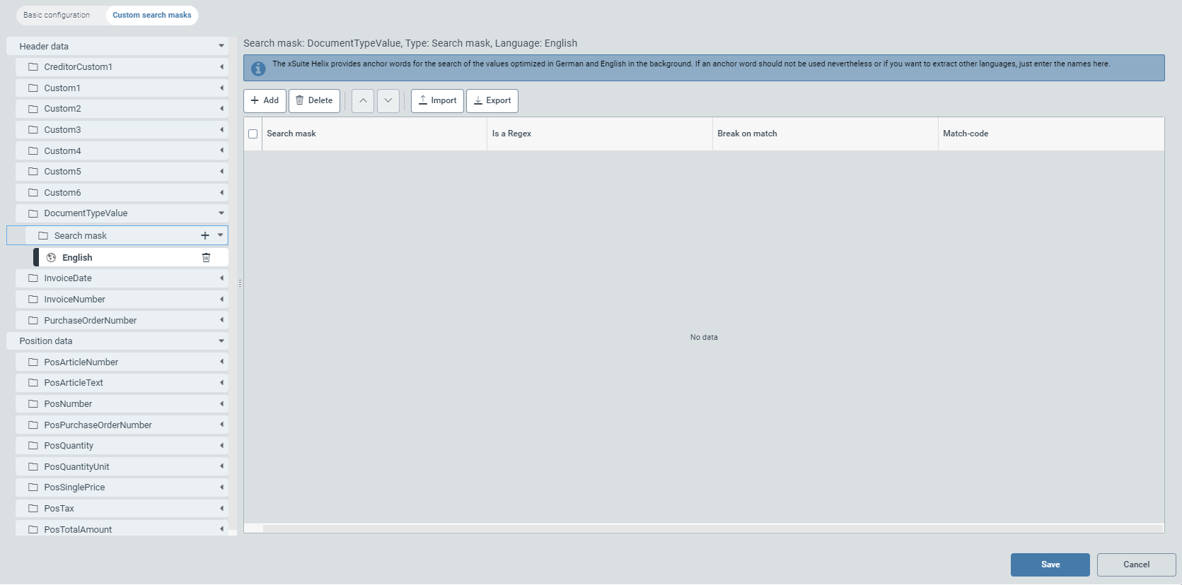 Helix Konfig Capture V2 Extraktion_Invoice_Documenttypevalue_leere Tabelle.EN